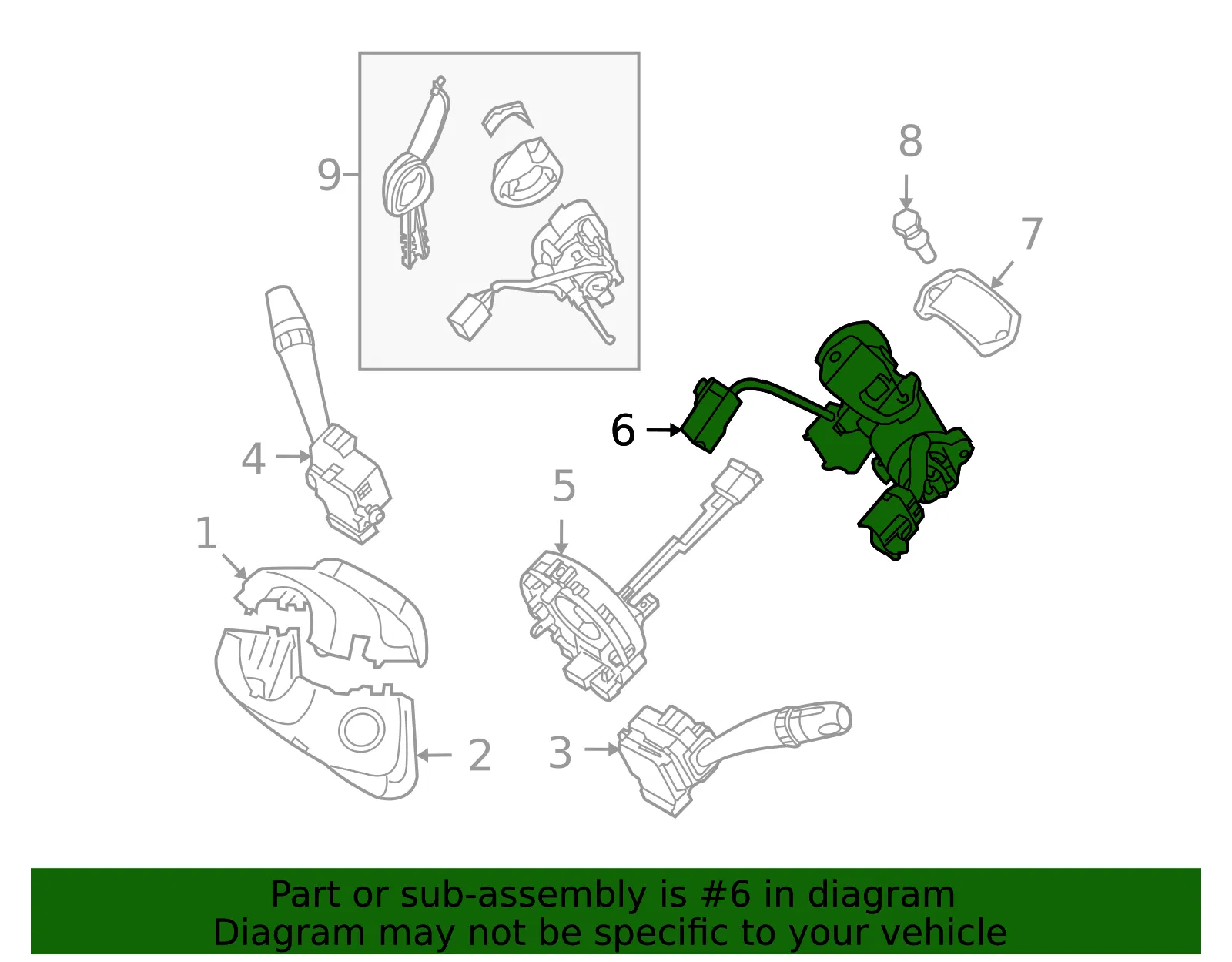 Ignition Switch - Kia (81910 1D010) - view 3